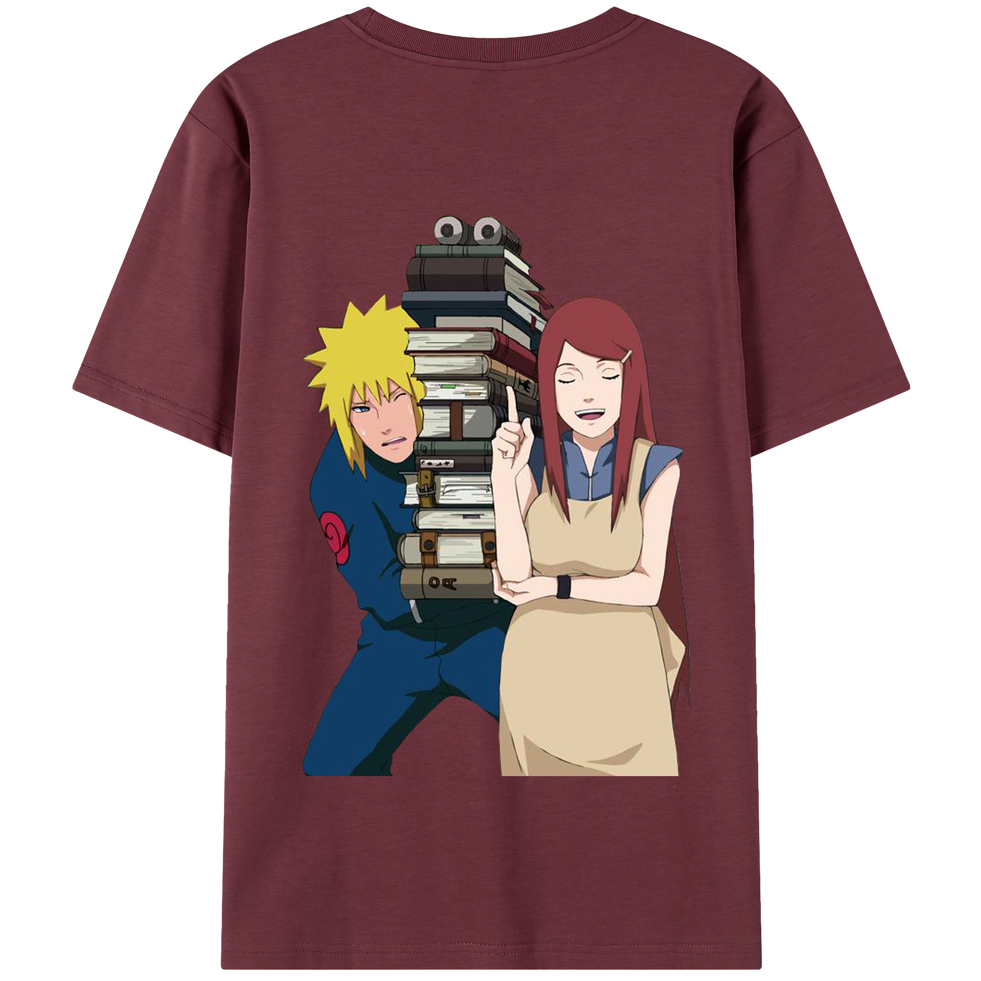（画像用） NARUTO -ナルト- 波風 ミナト Namikaze Minato 綿100％半袖Tシャツ（背面プリント）